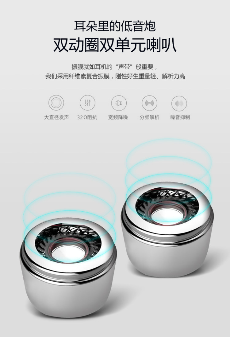 HiFi 四核双动圈重低音耳机 图3