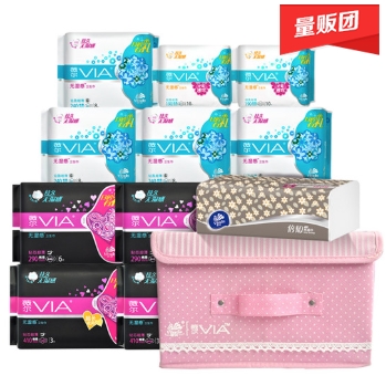 VIA 薇尔 日用夜用卫生巾组合装 70片 *2件 图1