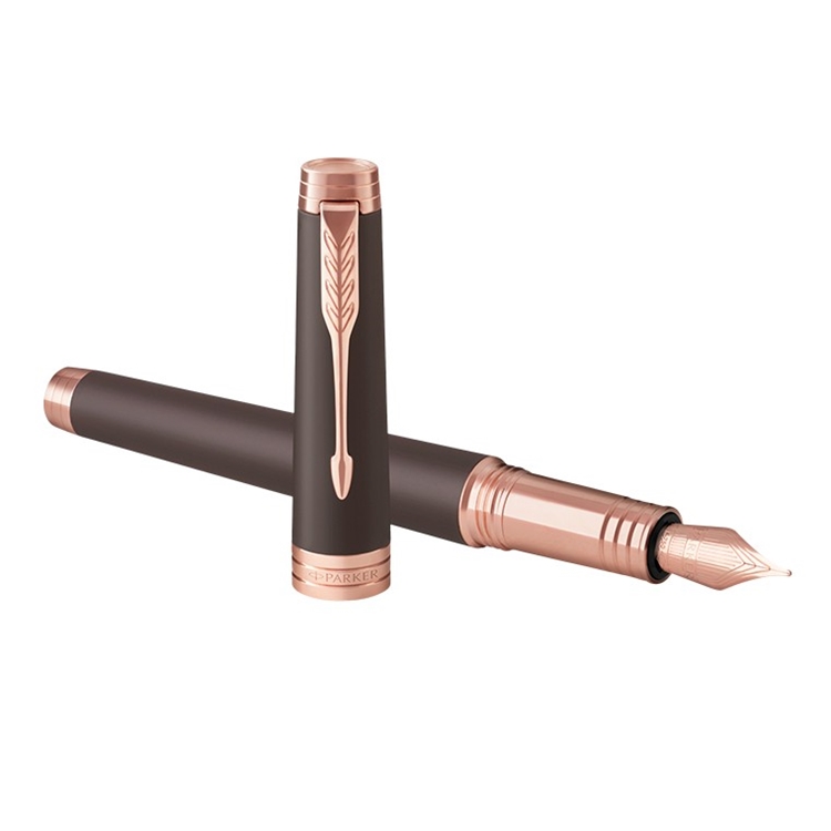 全球PrimeDay： PARKER 派克 Premier首席系列 巧克力玫瑰金夹 钢笔 18K F尖 图1