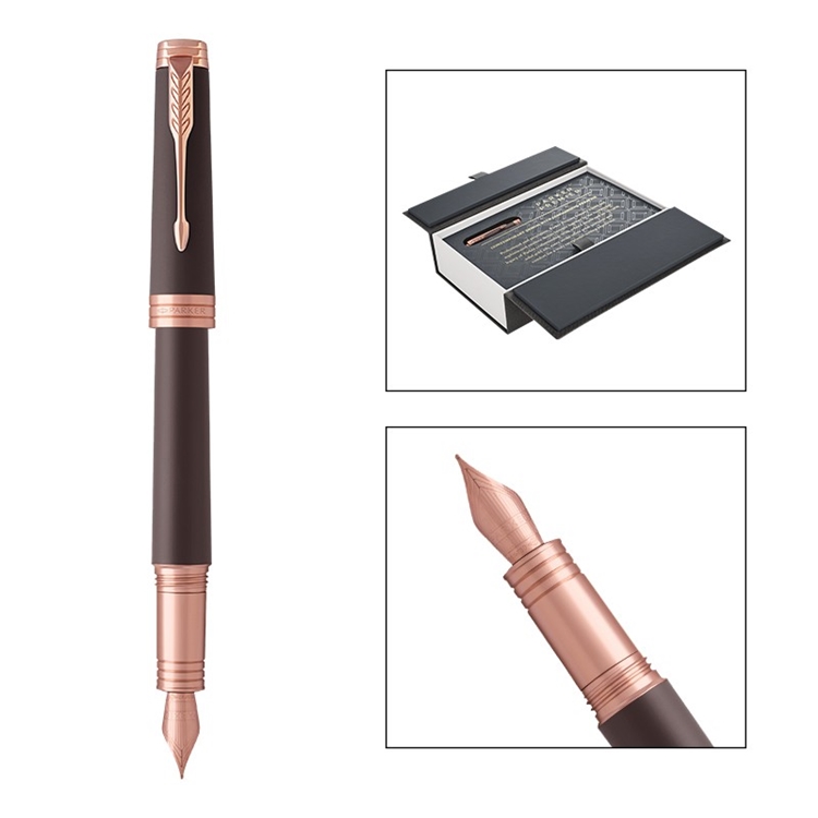 全球PrimeDay： PARKER 派克 Premier首席系列 巧克力玫瑰金夹 钢笔 18K F尖 图2