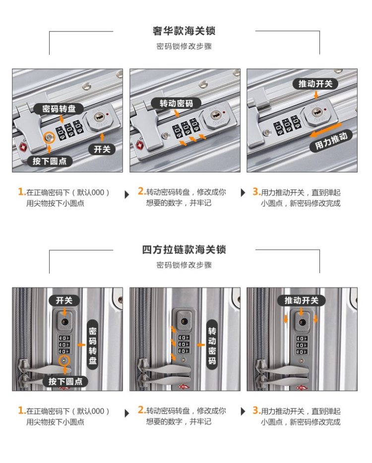 歌莱蒂丝 Gladys 铝框四方款 万向轮拉杆箱 20寸 图19