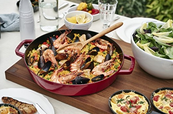 Staub 铸铁煎锅 带手柄 樱桃红 26cm 图1