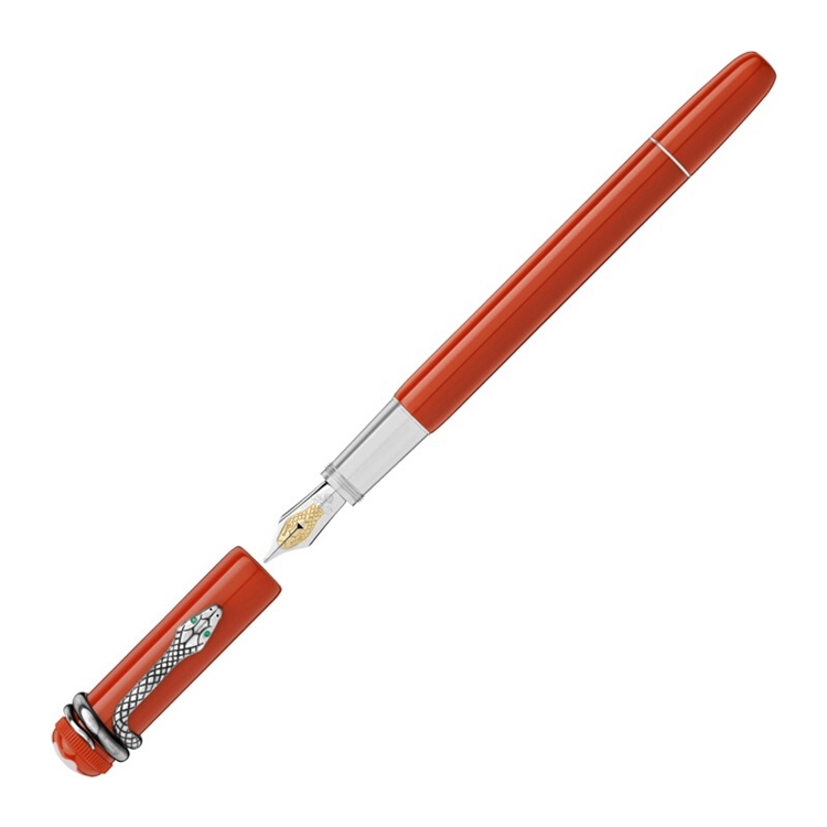 MONTBLANC 万宝龙 传承系列 红色蛇笔 钢笔 F尖 图1