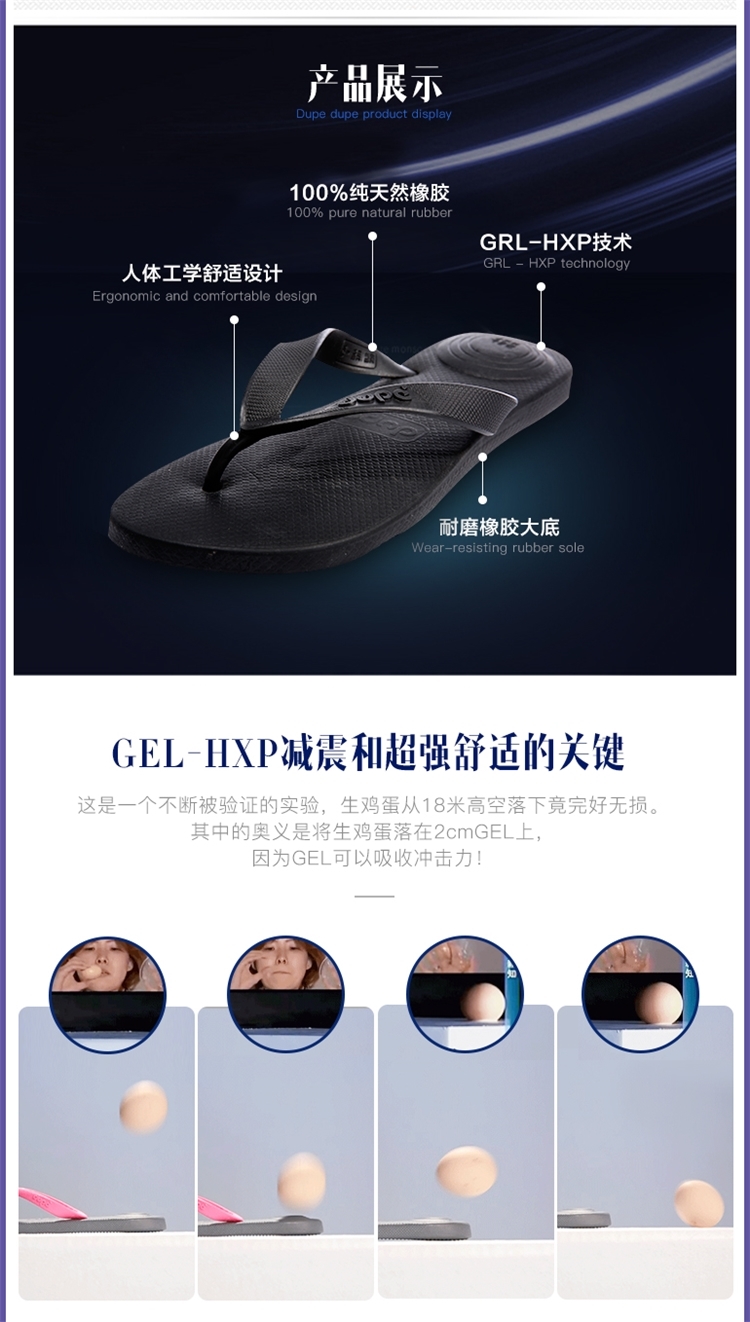 夏季清仓 巴西原产 Dupe 2019款 男粗带印花天然橡胶人字拖鞋 图14