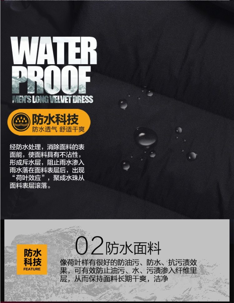 反季清仓 君羽 800蓬160克90%鹅绒 男中长款羽绒服 可抗-15℃ 图6