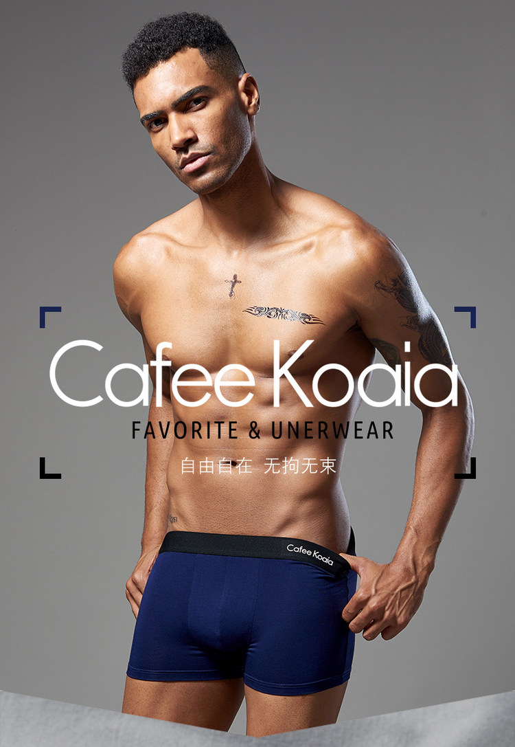 cafeekoaia 男士纯棉内裤四条装 莫代尔面料 图3