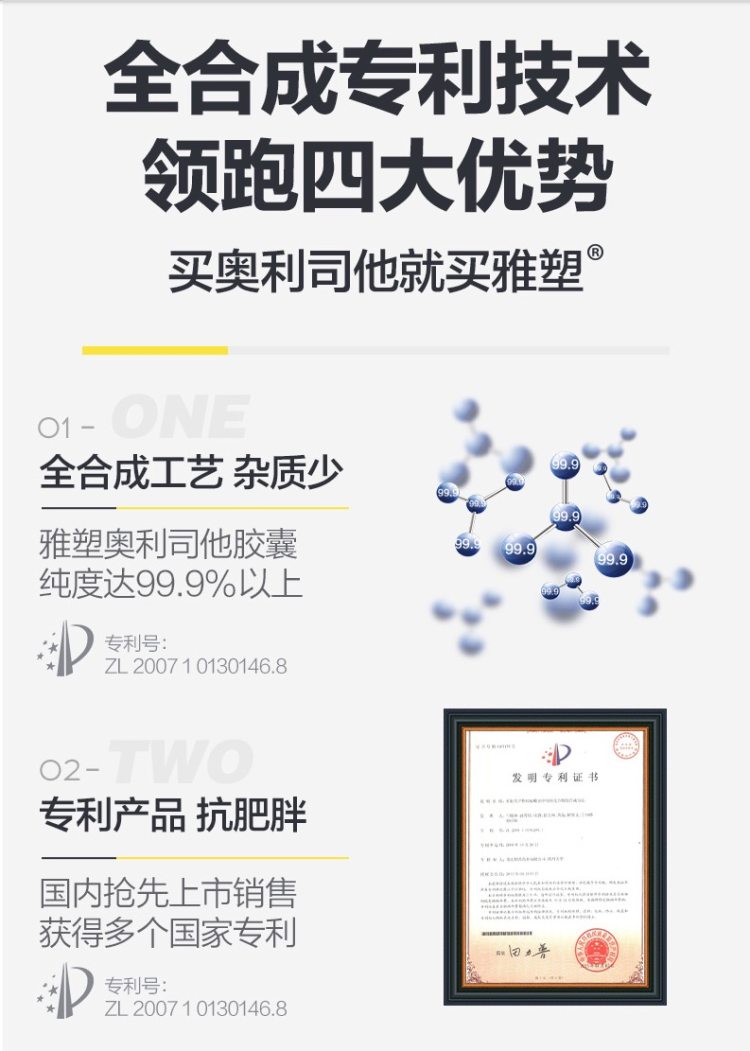 雅塑 奥利司他 控油减肥胶囊 21粒 送咖啡 图9