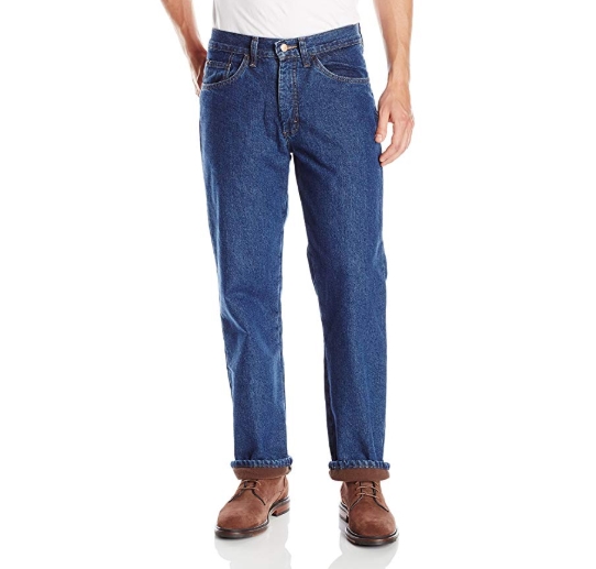 中亚Prime会员： Lee 李 Fleece and Flannel Lined Relaxed-Fit 男款加绒直筒牛仔裤 图1