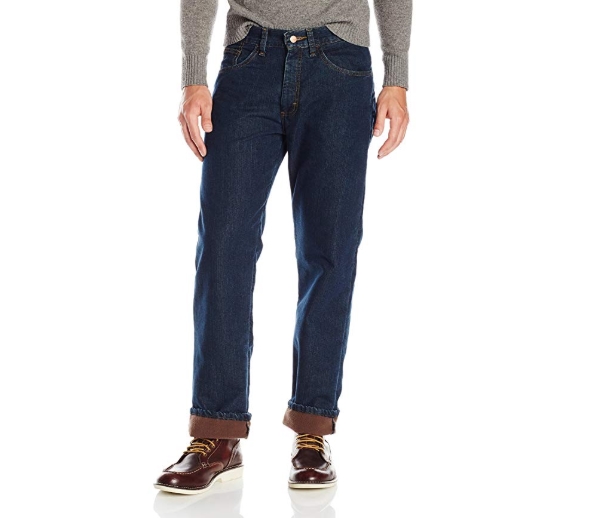 中亚Prime会员： Lee 李 Fleece and Flannel Lined Relaxed-Fit 男款加绒直筒牛仔裤 图2