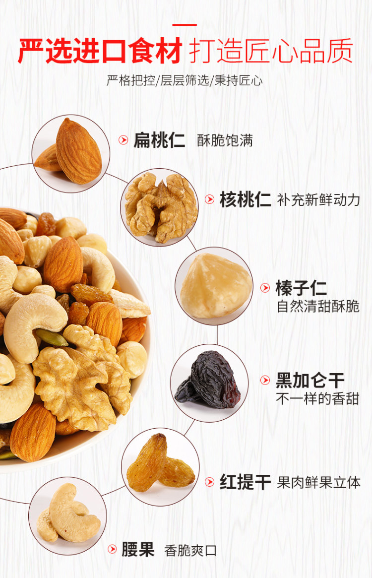 每日坚果大礼包30包600g 图3