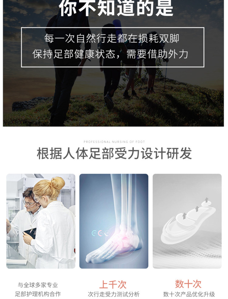 4D按摩减震鞋垫 2双 图4