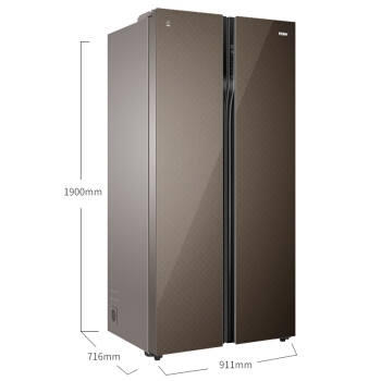 双11预售： Haier 海尔 BCD-612WDELU1 对开门冰箱 612升 图2