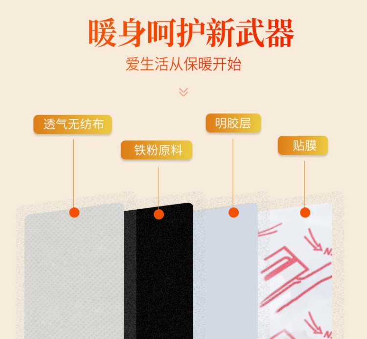 乾越 暖贴宝宝贴自发热60片 图6