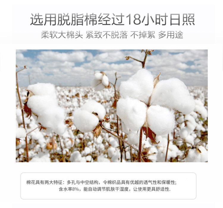 巴巴罗莎 长绒棉 双头棉签 500支 1000头 图3