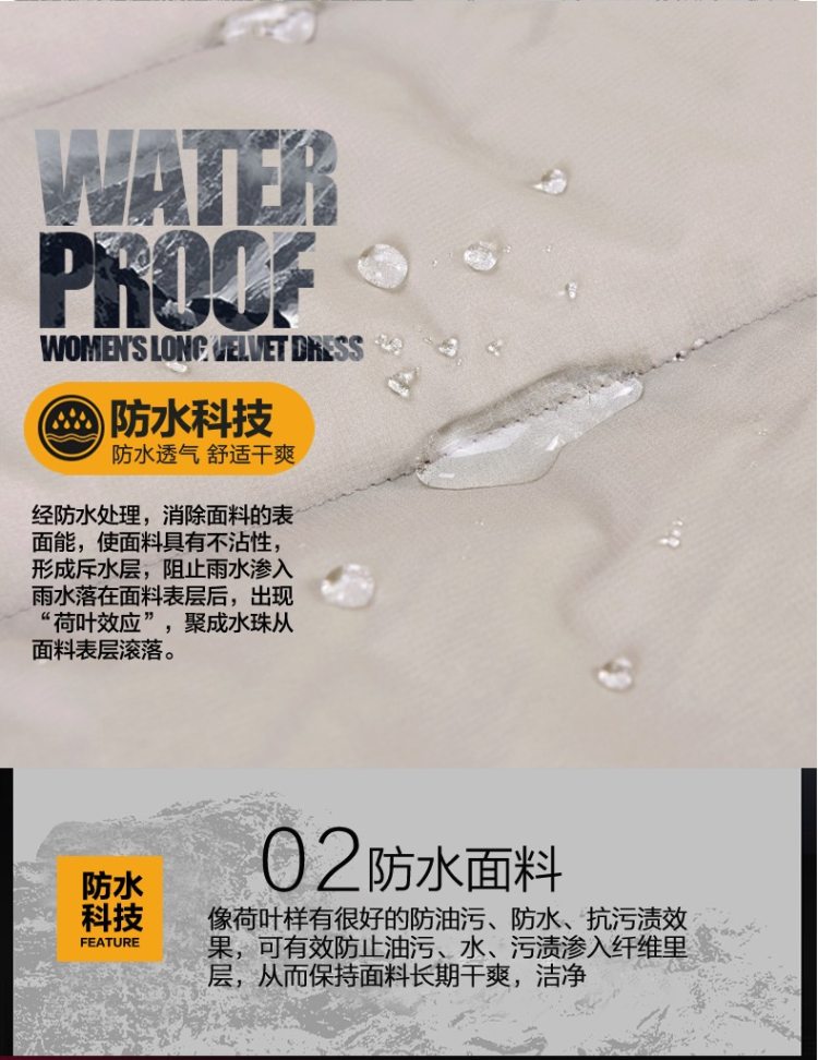 君羽 800蓬179克90%鹅绒 防风防雪 女过膝长款修身羽绒服 加厚大毛领可抗-15℃ 图6