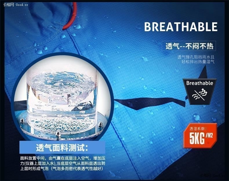 神价格 德国 沙乐华 5000mm水压 男女情侣款 三合一冲锋衣 带抗静电抓绒 图6