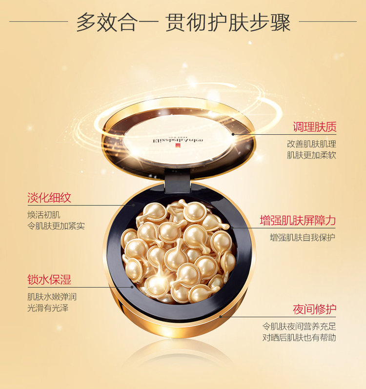 伊丽莎白雅顿 时空焕活胶囊精华液 共116粒 图3