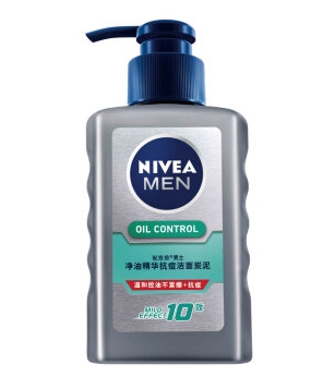 NIVEA 妮维雅 男士净油精华 抗痘洁面炭泥 150ml 图1