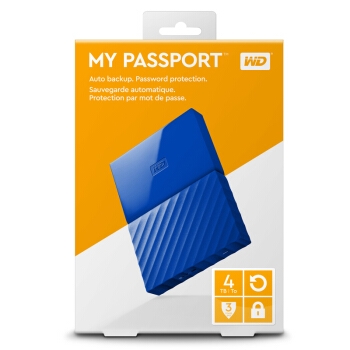 WD 西部数据 My Passport 2.5英寸 移动硬盘 4TB 贵族蓝 图5