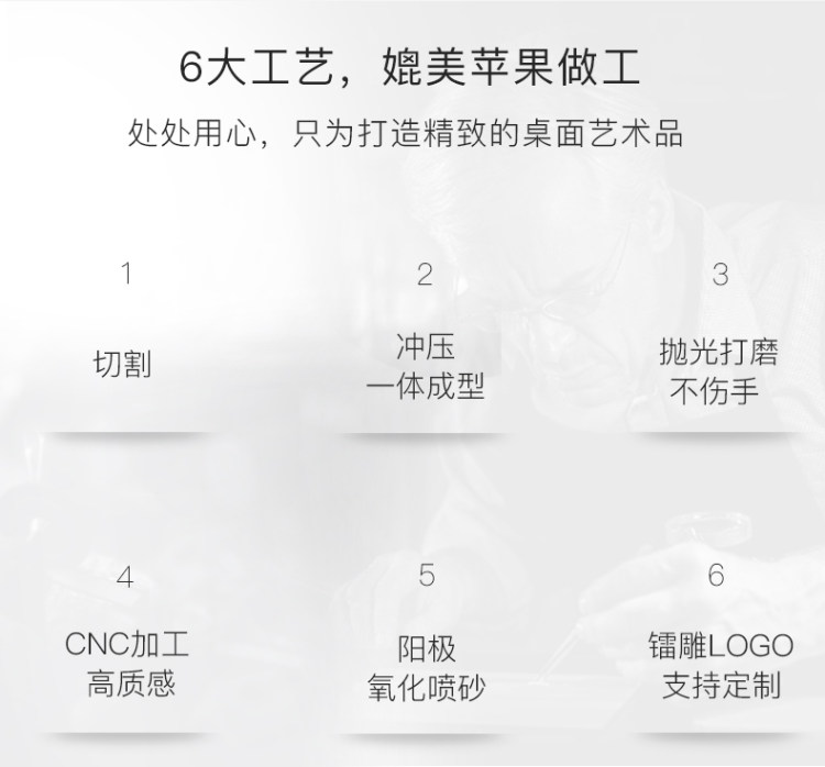 麦本本 铝合金鼠标垫 22*18cm 图3