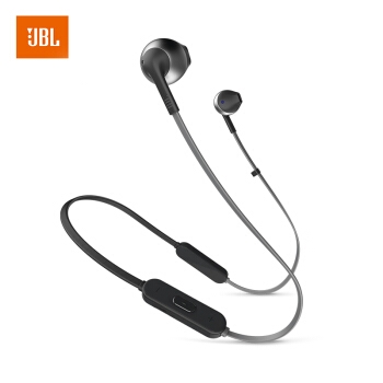 JBL TUNE205BT 蓝牙运动耳机 曜石黑 图1