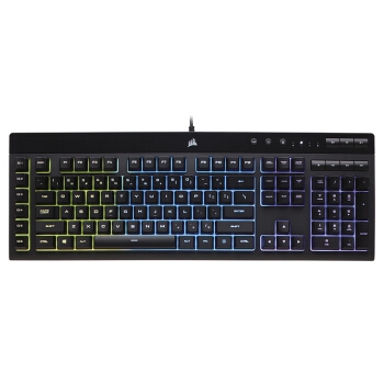 CORSAIR 美商海盗船 K55 RGB 黑色 多彩背光键盘 图1