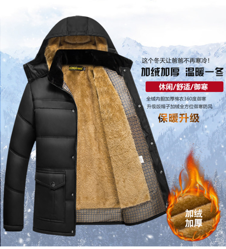中年男装爸爸冬季棉服 图3