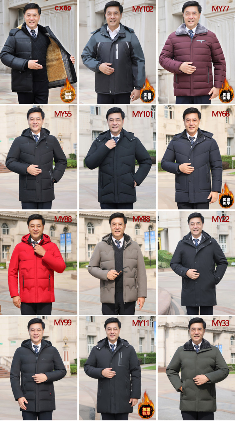 中年男装爸爸冬季棉服 图1