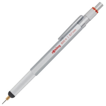 京东PLUS会员： ​rOtring 红环 800 自动铅笔 0.7mm HB 银色 *2件 图1