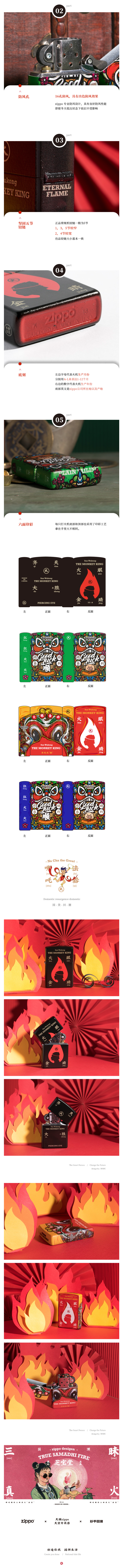 美国原机进口 Zippo 19新款 国潮风彩印 齐天大圣 16孔防风打火机 图3