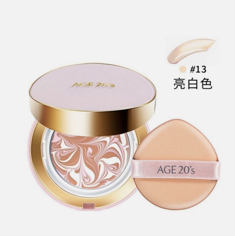 爱敬(age20s)气垫bb霜/水粉霜替换装粉芯12.5g(爱纪精华粉底霜21号色)象牙白 气垫BB霜 粉底液 水润保湿遮瑕 *3件 图1