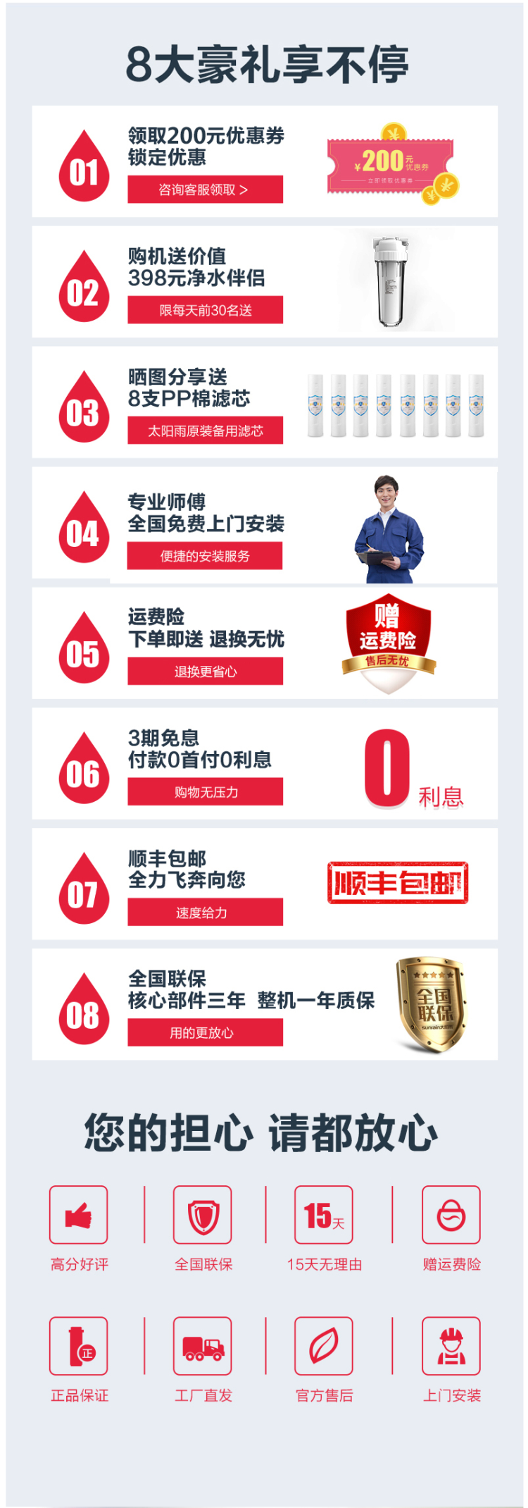 上市公司 太阳雨 Q5 反渗透净水器 RO膜+超滤 废水比1:1 图4