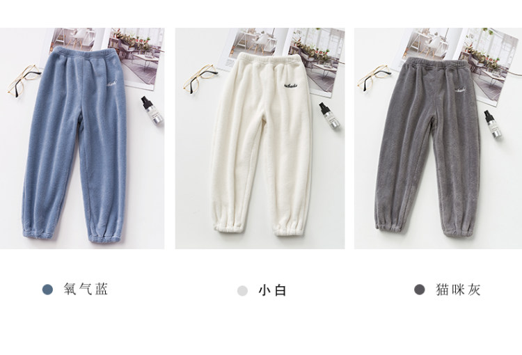 儿童暖暖裤 绒加厚珊瑚绒打男女童裤子 图4