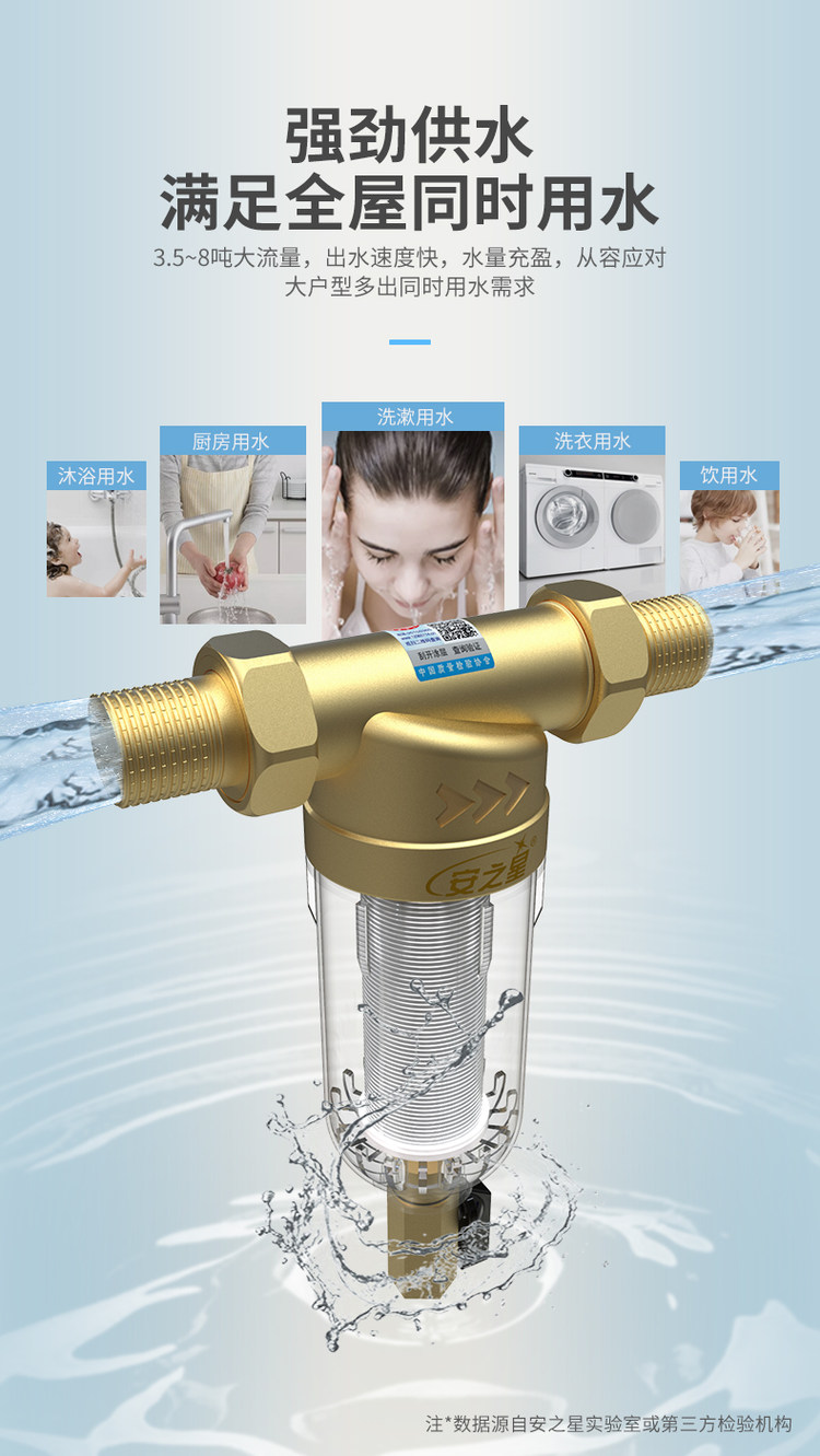 安之星 反冲洗前置精滤水器 AZX-QZ-05 图5