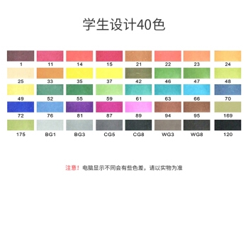 Superior 秀普 MS-888A 双头马克笔 学生40色套装 *2件 图5