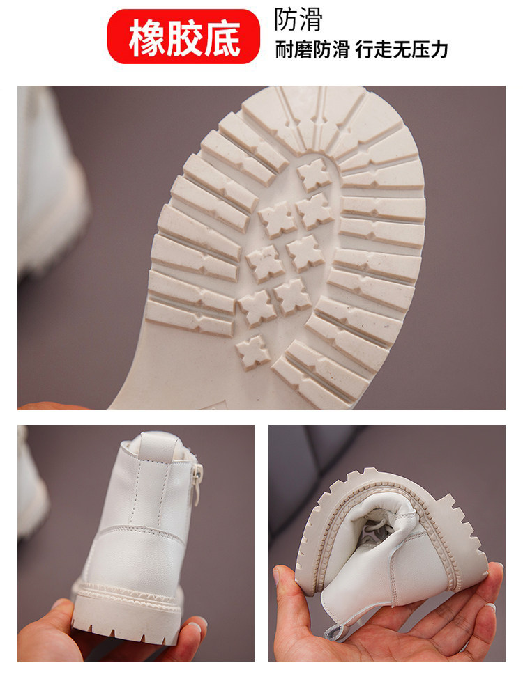 女童马丁靴冬季新款加绒短靴 图5