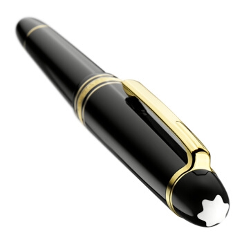 20点开始： Montblanc 万宝龙 大班145 黑杆金夹 F尖 钢笔 图2