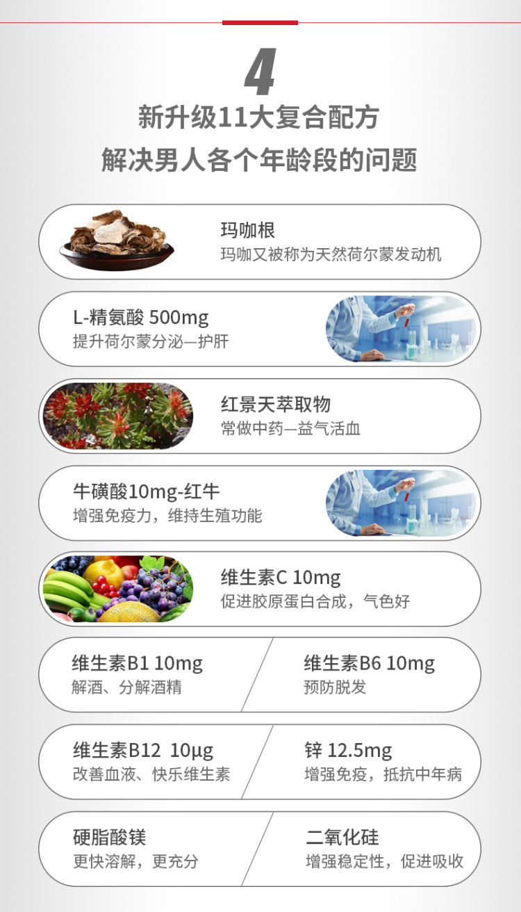 美国进口 爱司盟 玛咖胶囊60片 有效改善男性功能 图6