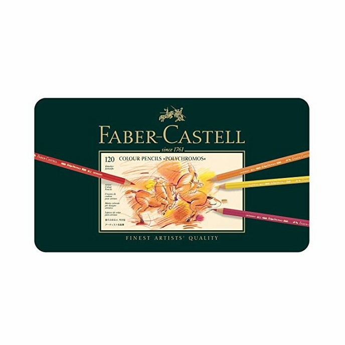 Faber-Castell 辉柏嘉 POLYCHROMOS 110011 炫彩彩色铅笔 120色 金属盒装 图1