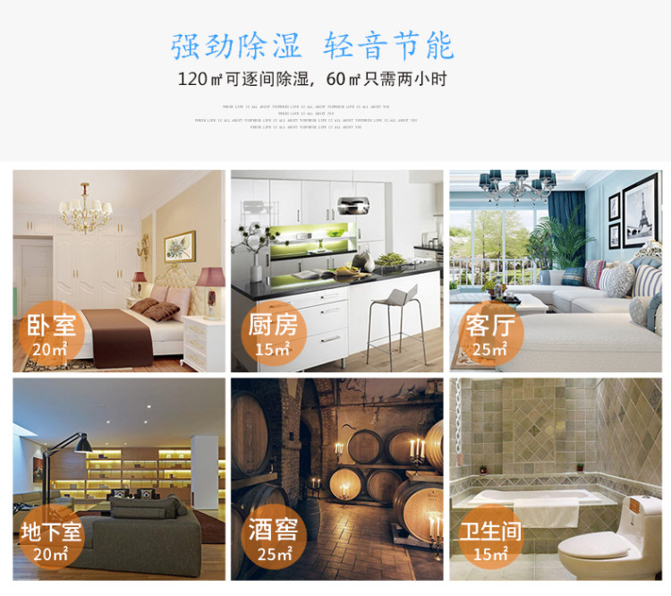 赛特斯 工业级大功率 静音除湿机 4L水箱容量 可外接水箱 图6