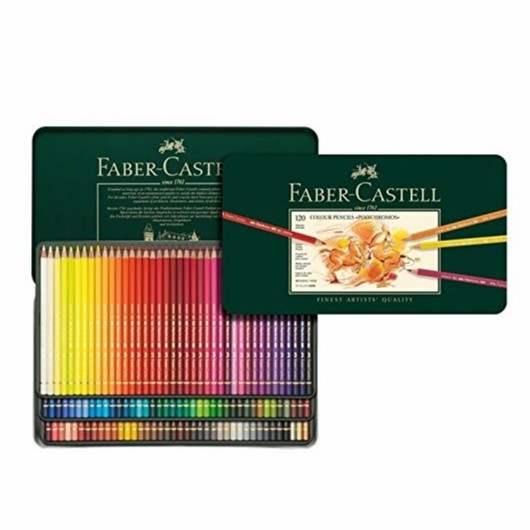 Faber-Castell 辉柏嘉 POLYCHROMOS 110011 炫彩彩色铅笔 120色 金属盒装 图2