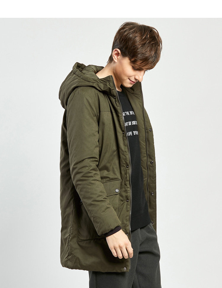 真维斯 男士加厚款 中长款工装棉服 图7