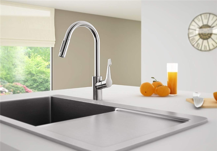 黑五全球购、中亚Prime会员： Hansgrohe 汉斯格雅 Cento XL 单柄抽拉式厨房龙头 图1