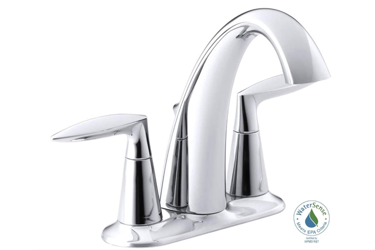 黑五全球购、中亚Prime会员： KOHLER K-45100-4-CP 双柄节水型面盆龙头 图1