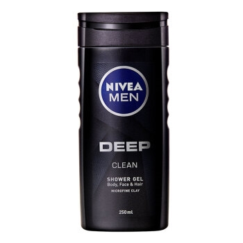 NIVEA 妮维雅 男士深黑DEEP矿泥醒体沐浴露 250ml *2件 图1