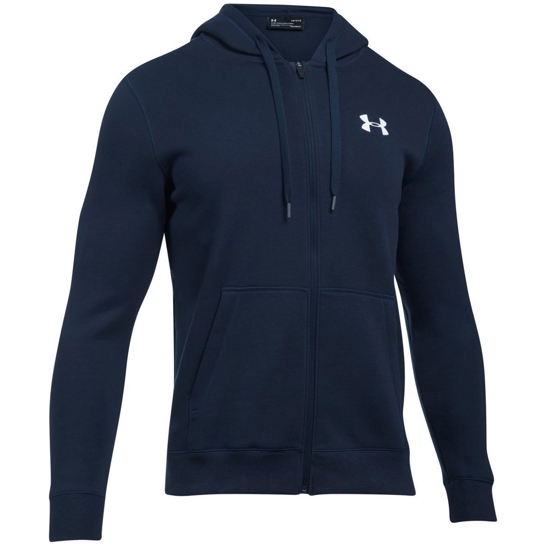 中亚Prime会员、限尺码： UNDER ARMOUR 安德玛 Rival 男款抓绒帽衫 图1