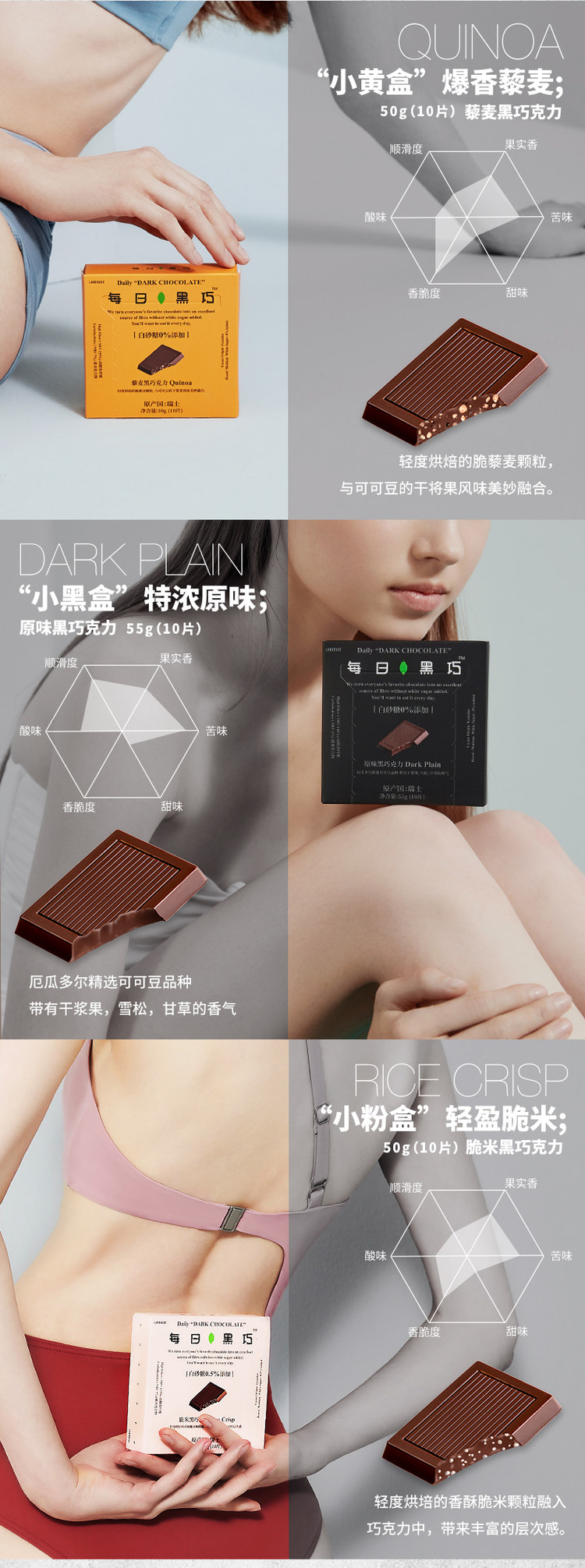 第二件0元 瑞士进口纯可可脂 低脂黑巧克力 图3