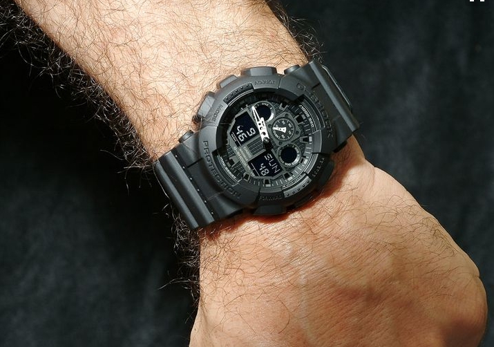 中亚Prime会员： CASIO 卡西欧 G-SHOCK GA-100-1A1 双显运动手表 图2
