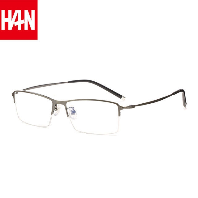 汉 HAN HD4933 防蓝光半框眼镜架 +1.56防蓝光镜片 重9g 图1