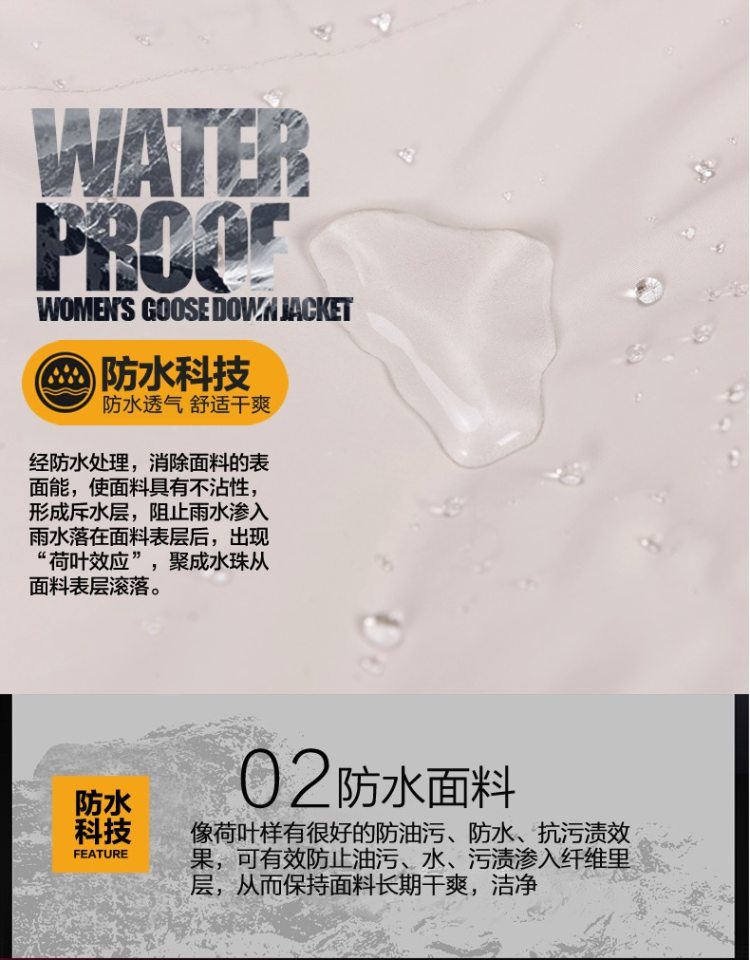 君羽 800蓬210克90%鹅绒 防风防雪 女中长款加厚羽绒服 加厚大毛领 可抗-30℃ 图6